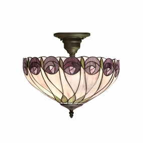 Interiors 1900 Hutchinson Medium Semi Flush recessed ceiling spot lamp
