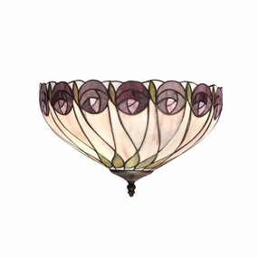 Interiors 1900 Hutchinson Medium Tiffany Flush Ceiling Light recessed ceiling spot lamp