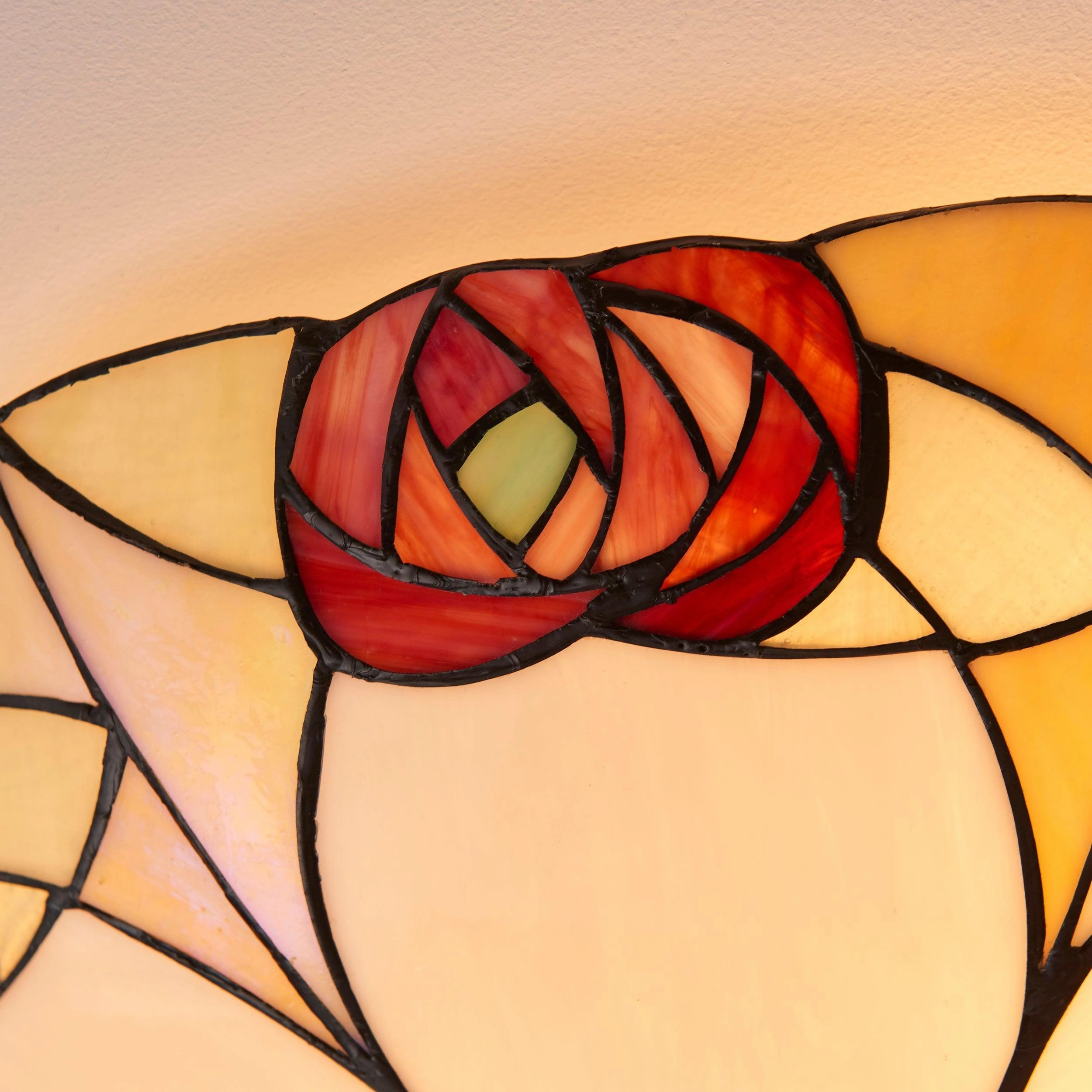 Interiors 1900 Ingram Large Flush Tiffany Ceiling Light