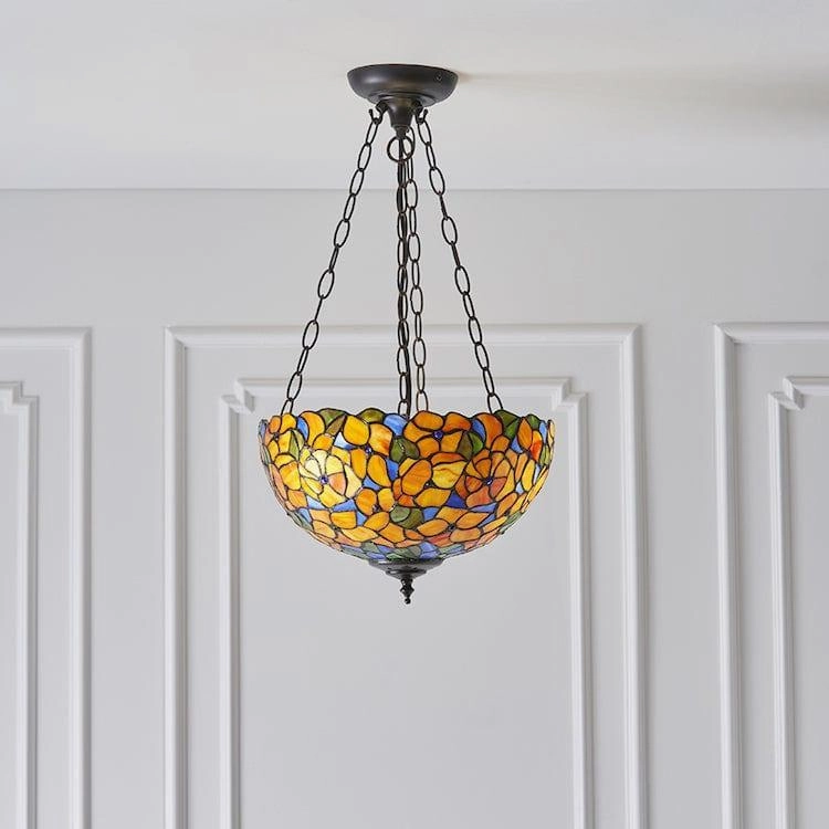 Interiors 1900 Josette Medium Inverted Tiffany Ceiling Light