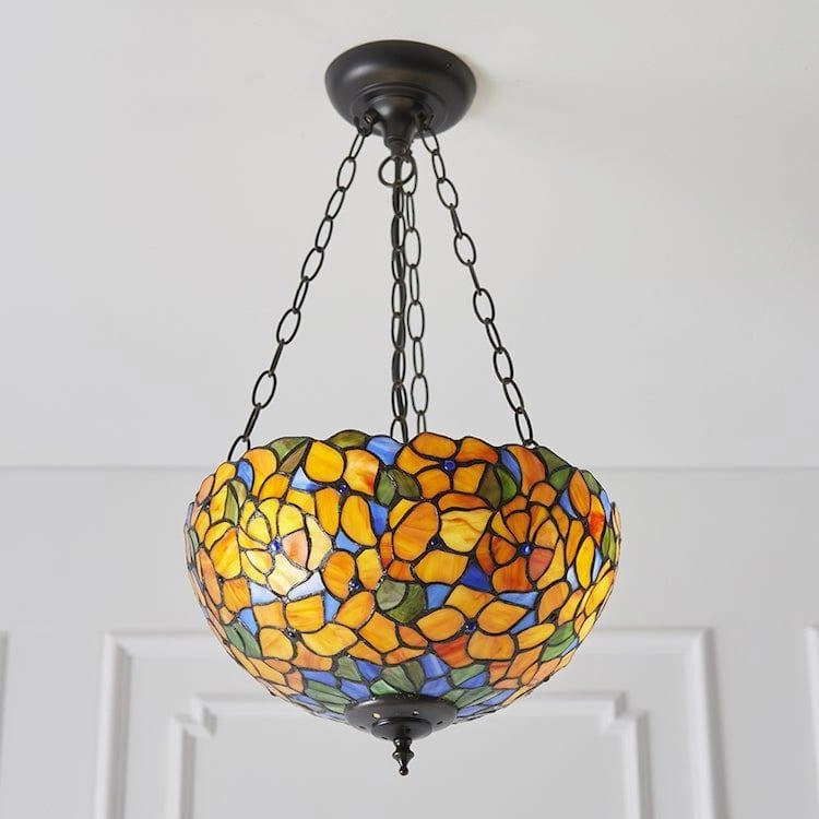 Interiors 1900 Josette Medium Inverted Tiffany Ceiling Light
