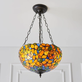 Interiors 1900 Josette Medium Inverted Tiffany Ceiling Light recessed ceiling spot lamp