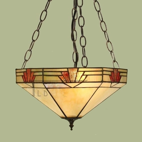 Interiors 1900 Nevada Medium Inverted Tiffany Ceiling Light recessed ceiling spot lamp