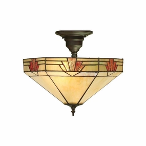 Interiors 1900 Nevada Semi Flush Tiffany Ceiling Light recessed ceiling spot lamp