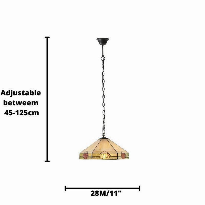 Interiors 1900 Nevada Small Tiffany Ceiling Light