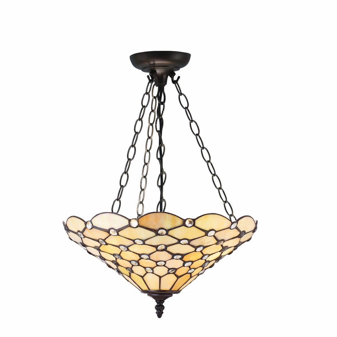 Interiors 1900 Pearl Inverted Tiffany Ceiling Light recessed ceiling spot lamp
