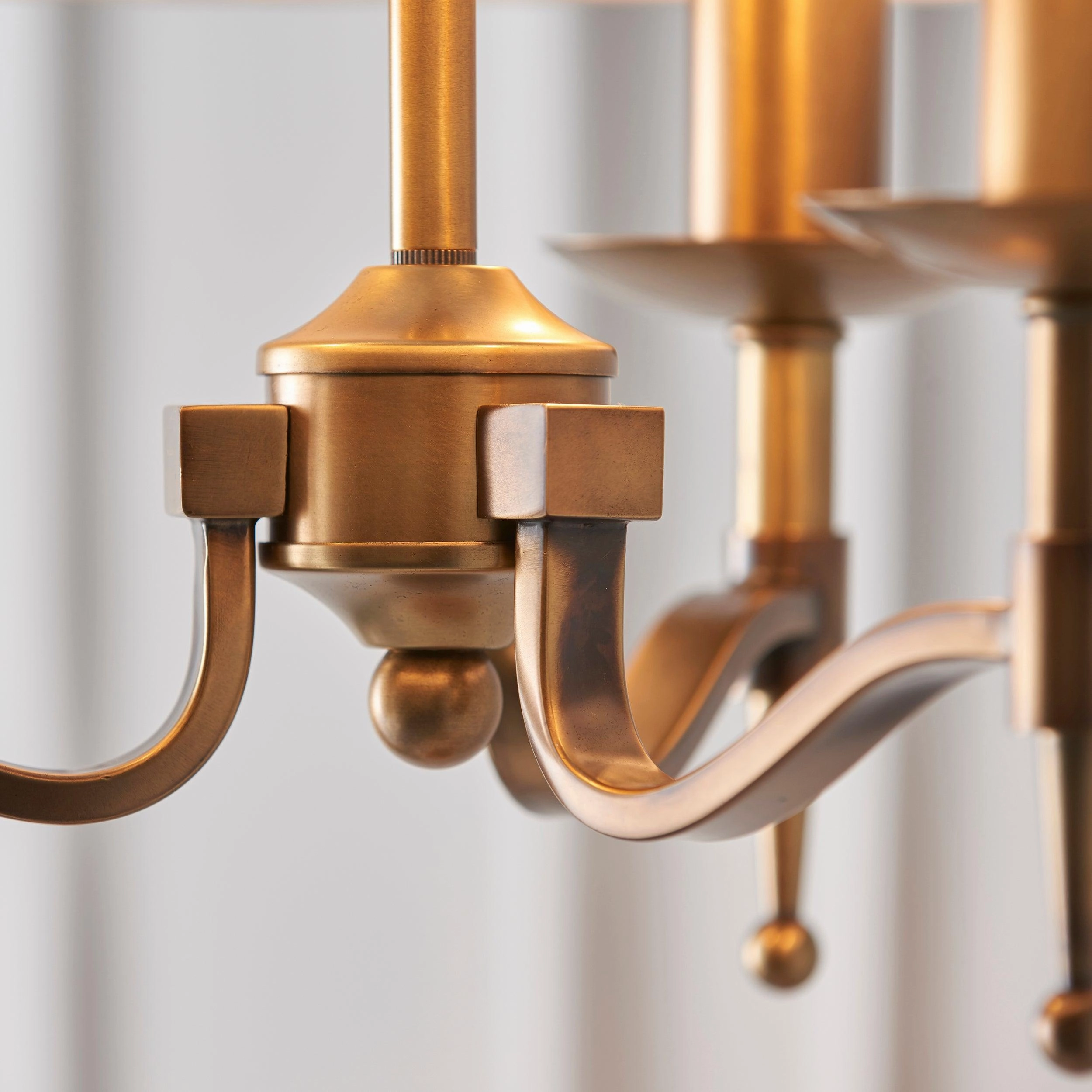 Interiors 1900 Stanford Antique Brass Finish 3 Light Pendant
