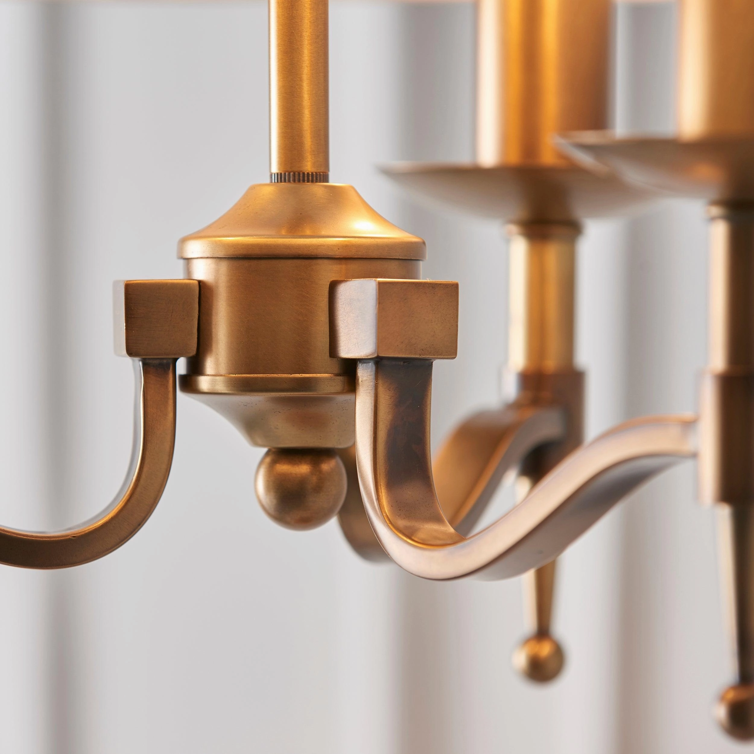 Interiors 1900 Stanford Antique Brass Finish 3 Light Pendant