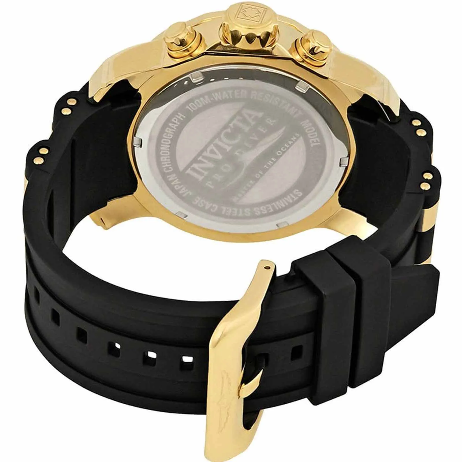 Invicta 17566 Men's Pro Diver Quartz Gold Tone Dial Chronograph Watch Invicta Men's Watches