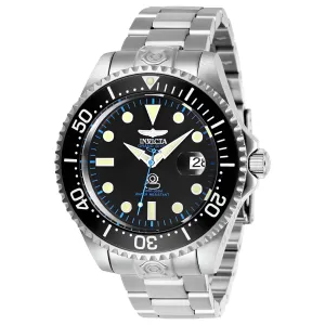 Invicta Men's Automatic Watch - Pro Diver Black Dial Silver Tone Bracelet | 27610 Invicta Men's Watches