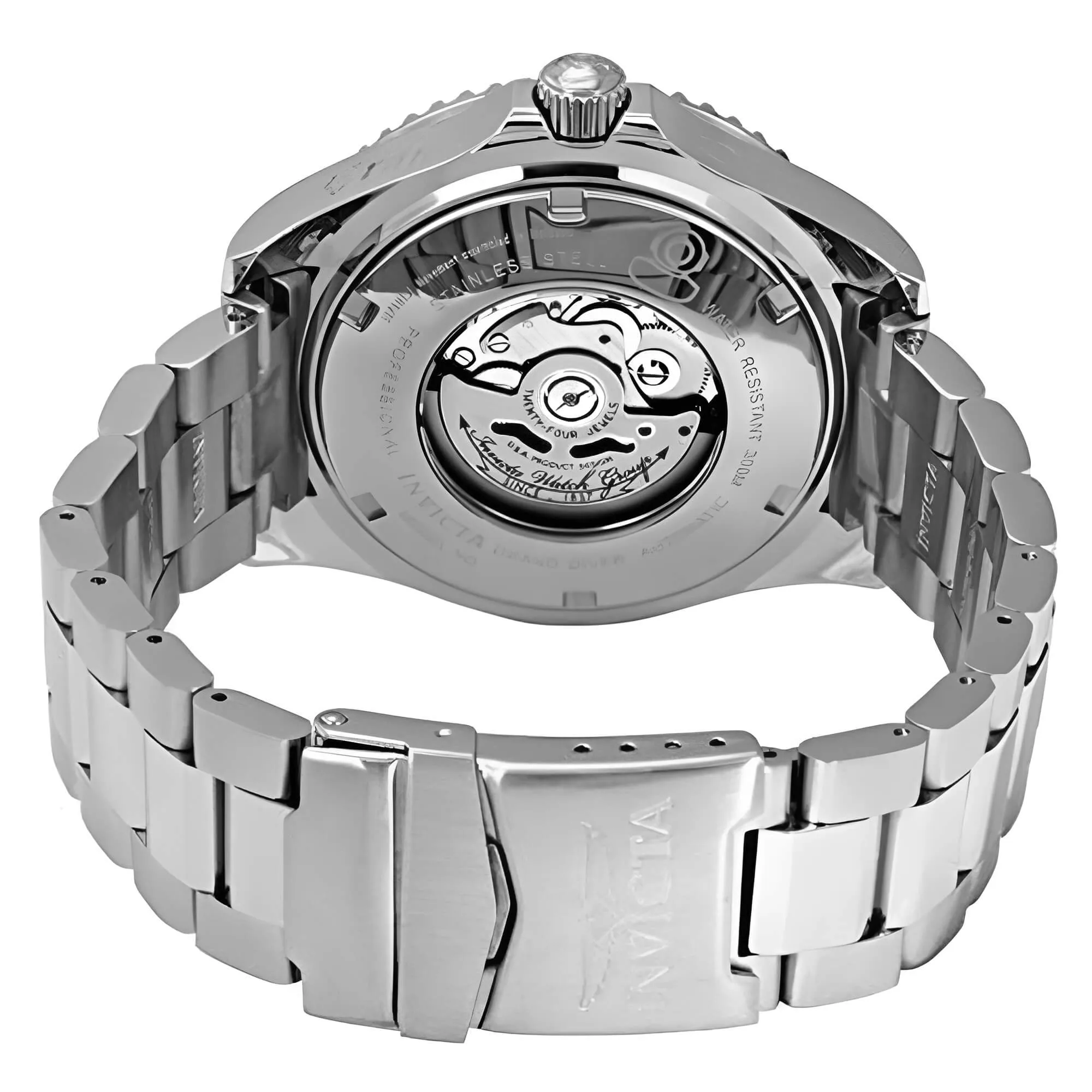 Invicta Men's Automatic Watch - Pro Diver Black Dial Silver Tone Bracelet | 27610 Invicta Men's Watches