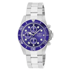 Invicta Men's Chronograph Stainless Steel Watch - Pro Diver Blue Dial Quartz | 1769 Invicta Men's Watches