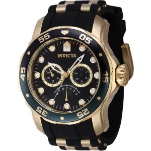 Invicta Men's Quartz Watch - Pro Diver Black and Green Bezel Two Tone Strap | 46969 Invicta Men's Watches