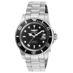 Invicta Men's Quartz Watch - Pro Diver Black Dial Stainless Steel Bracelet | 26970 Invicta Men's Watches