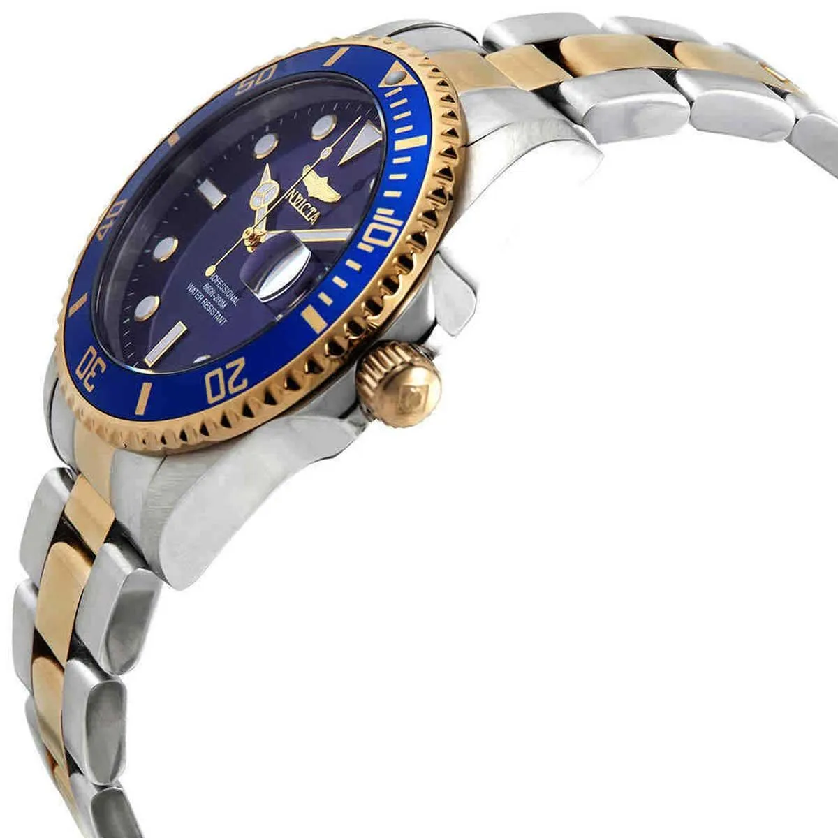 Invicta Men's Quartz Watch - Pro Diver Blue Dial Two Tone Steel Bracelet Dive | 33268 Invicta Men's Watches