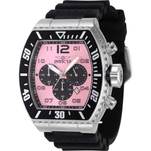 Invicta Men's Quartz Watch - Pro Diver Chronograph Pink, Black Dial Strap | 47286 Invicta Men's Watches