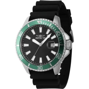 Invicta Men's Quartz Watch - Pro Diver Date Green/Silver Tone Bezel Black Dial | 46129 Invicta Men's Watches