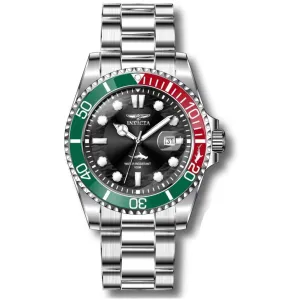 Invicta Men's Quartz Watch - Pro Diver Red and Green Rotating Bezel Black Dial | 44706 Invicta Men's Watches