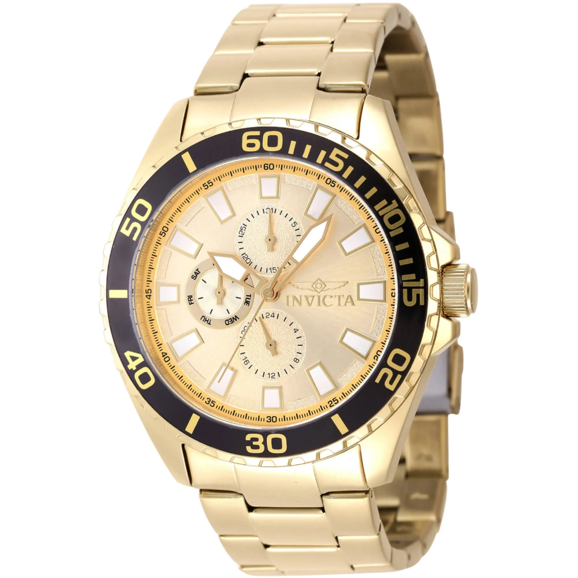 Invicta Men's Quartz Watch - Pro Diver Yellow Gold IP Stainless Steel Bracelet | 47577 Invicta Men's Watches