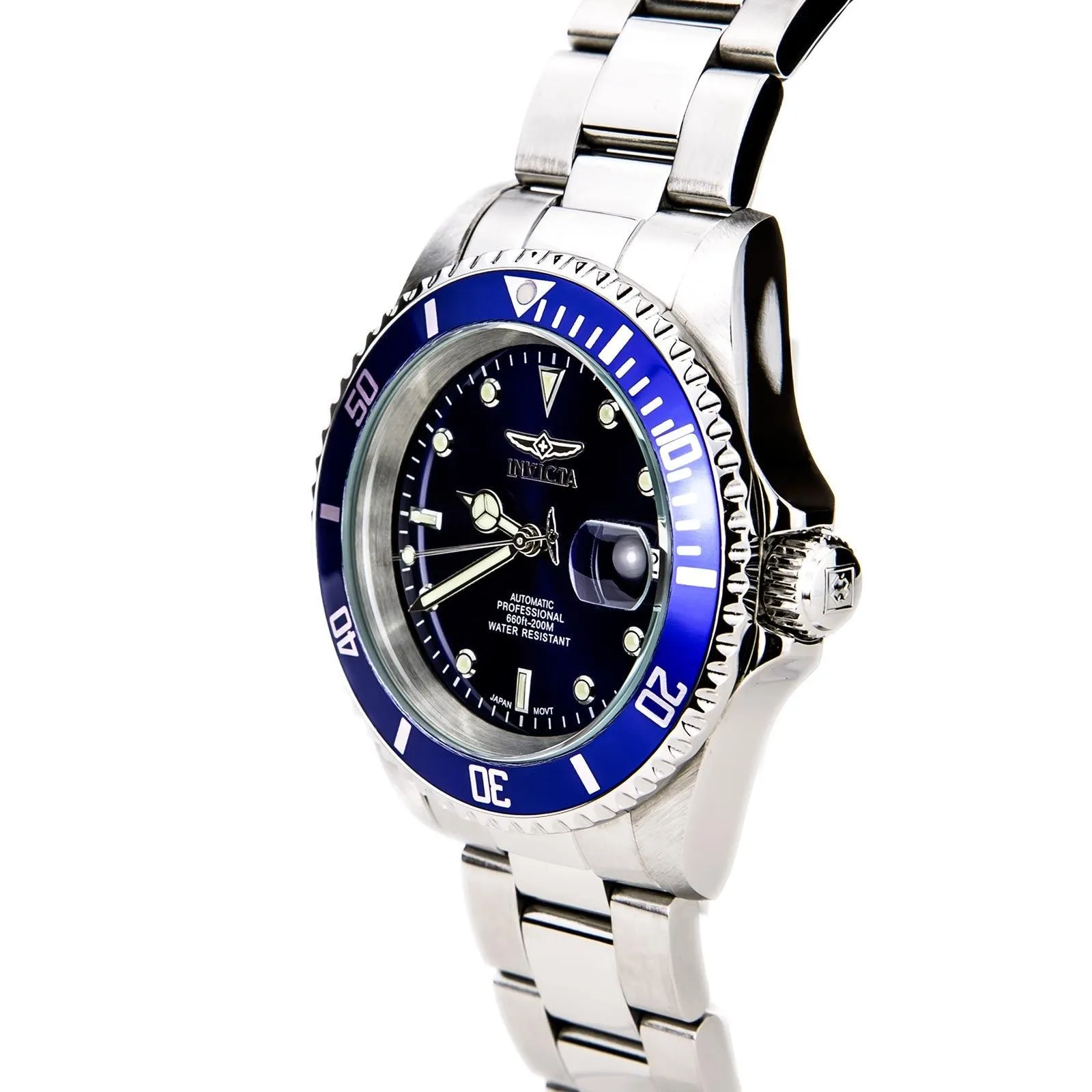 Invicta Men's Stainless Steel Automatic Watch - Pro Diver Blue Dial Date | 9094C Invicta Men's Watches