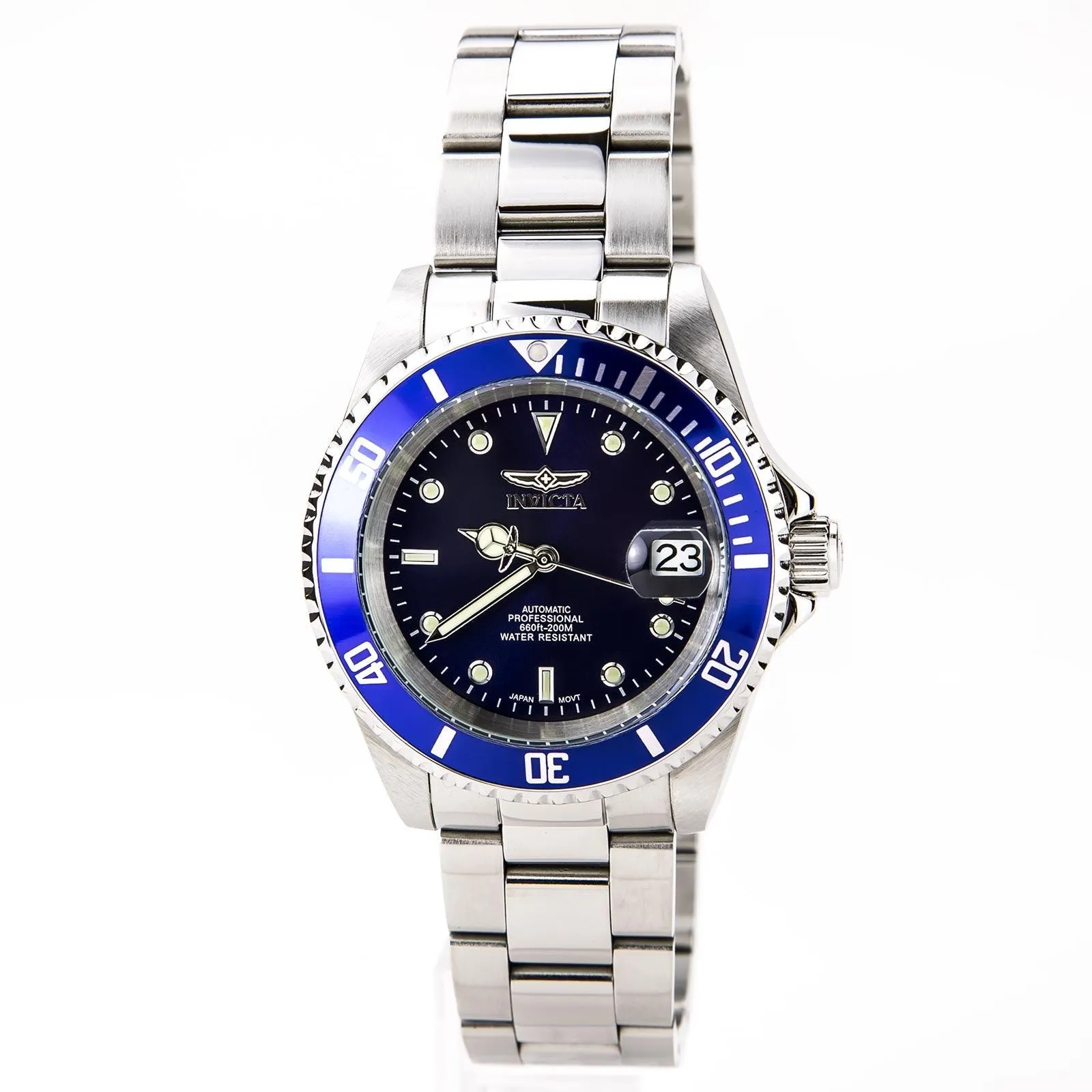 Invicta Men's Stainless Steel Automatic Watch - Pro Diver Blue Dial Date | 9094C Invicta Men's Watches