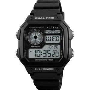 Invicta Men's Watch Activa Dual Time Black and Grey Digital Dial ACW1299-001 Invicta Men's Watches