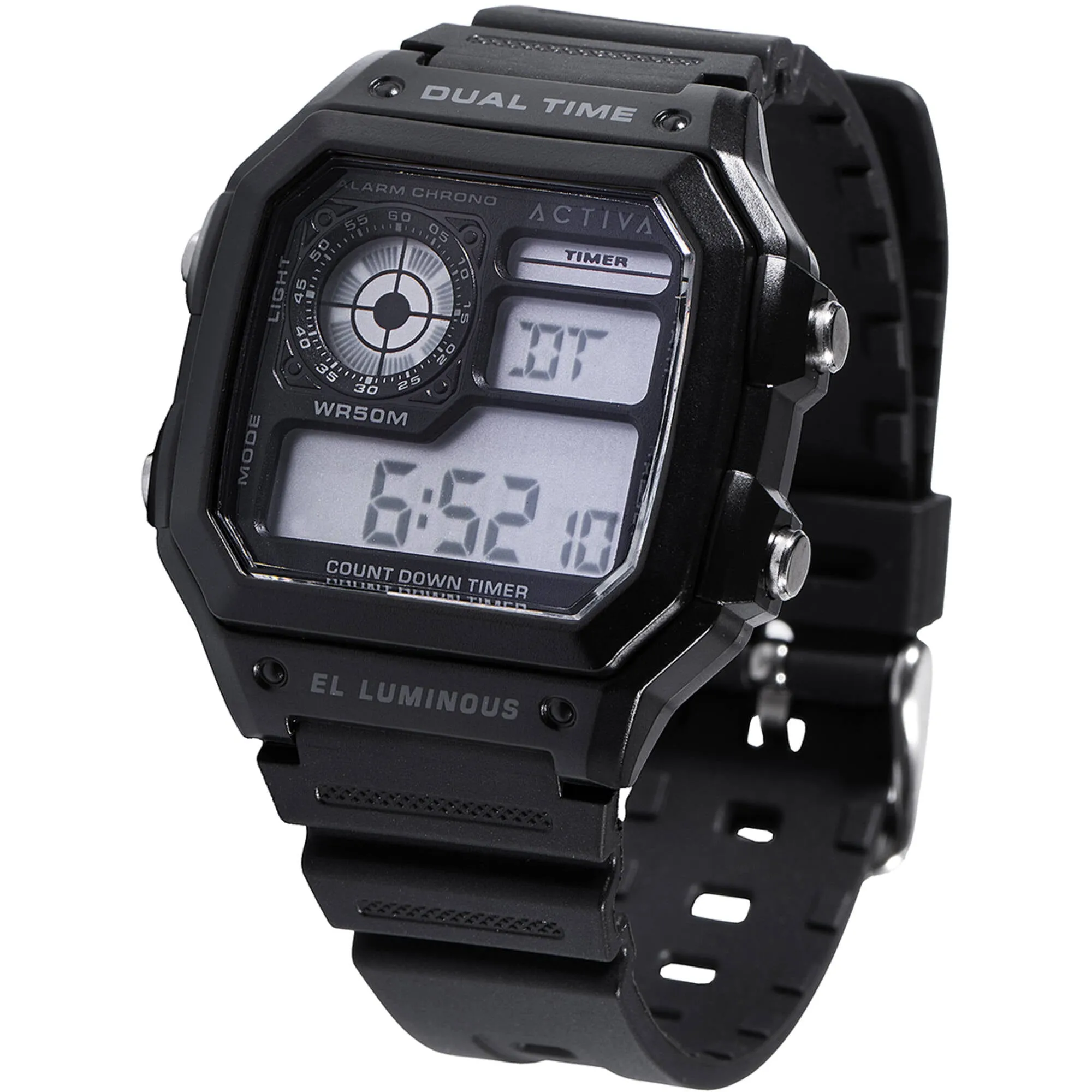 Invicta Men's Watch Activa Dual Time Black and Grey Digital Dial ACW1299-001 Invicta Men's Watches
