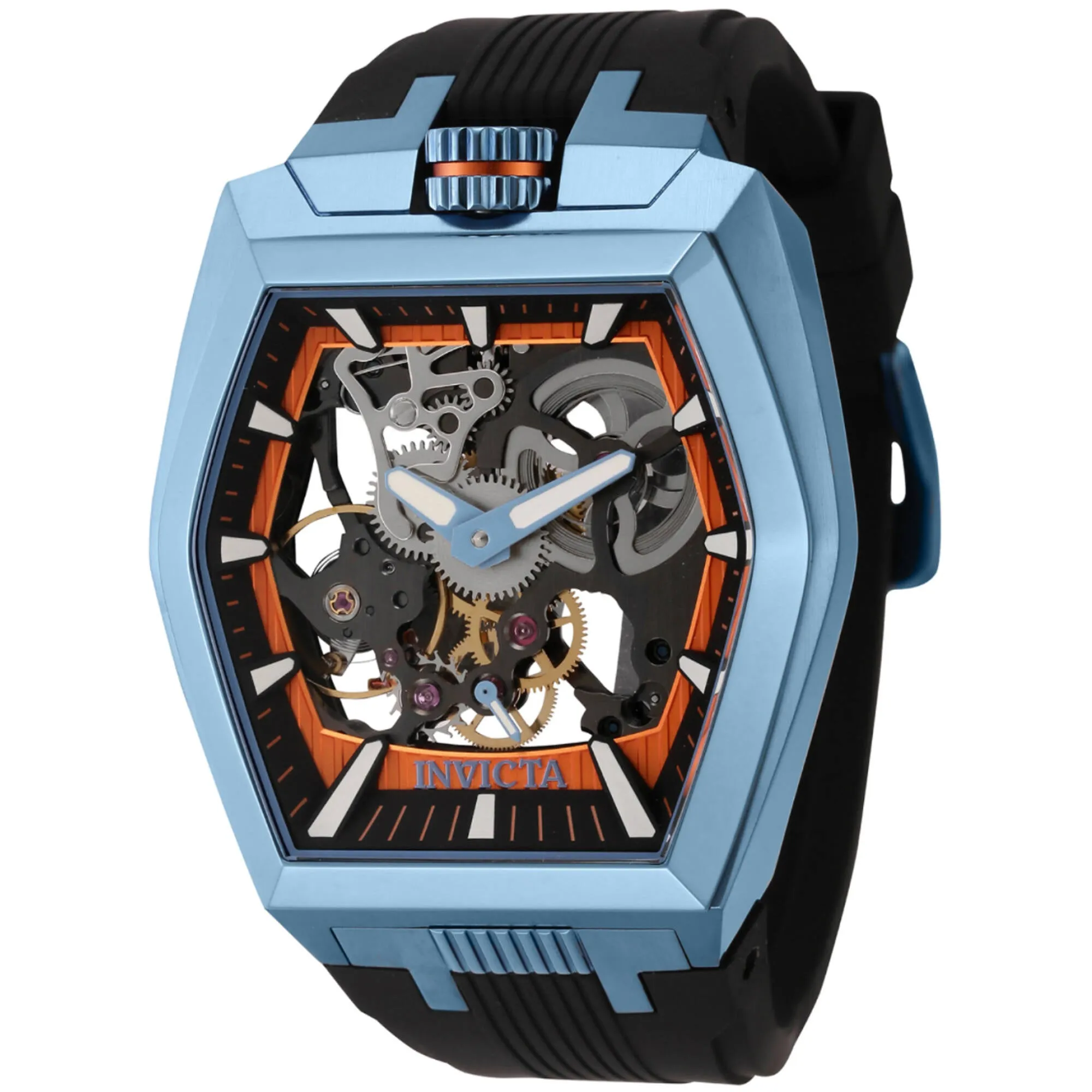 Invicta Men's Watch - Akula Mechanical Ice Blue Case Black Silicone Strap | 44021 Invicta Men's Watches