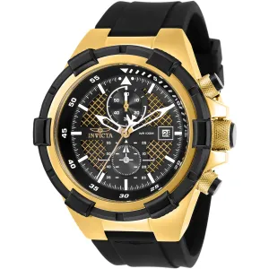 Invicta Men's Watch - Aviator Quartz Chronograph Black and Gold Dial Strap | 28100 Invicta Men's Watches