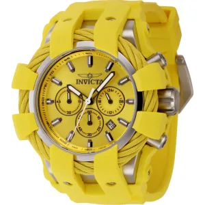 Invicta Men's Watch - Bolt Quartz Chronograph Yellow Dial Silicone Strap | 45165 Invicta Men's Watches