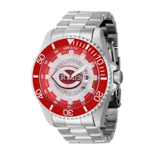 Invicta Men's Watch - MLB Cincinnati Reds Rotating Bezel Silver Steel Bracelet | 43460 Invicta Men's Watches