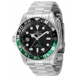 Invicta Men's Watch - Pro Diver Black Dial Silver Stainless Steel Bracelet | 43960 Invicta Men's Watches