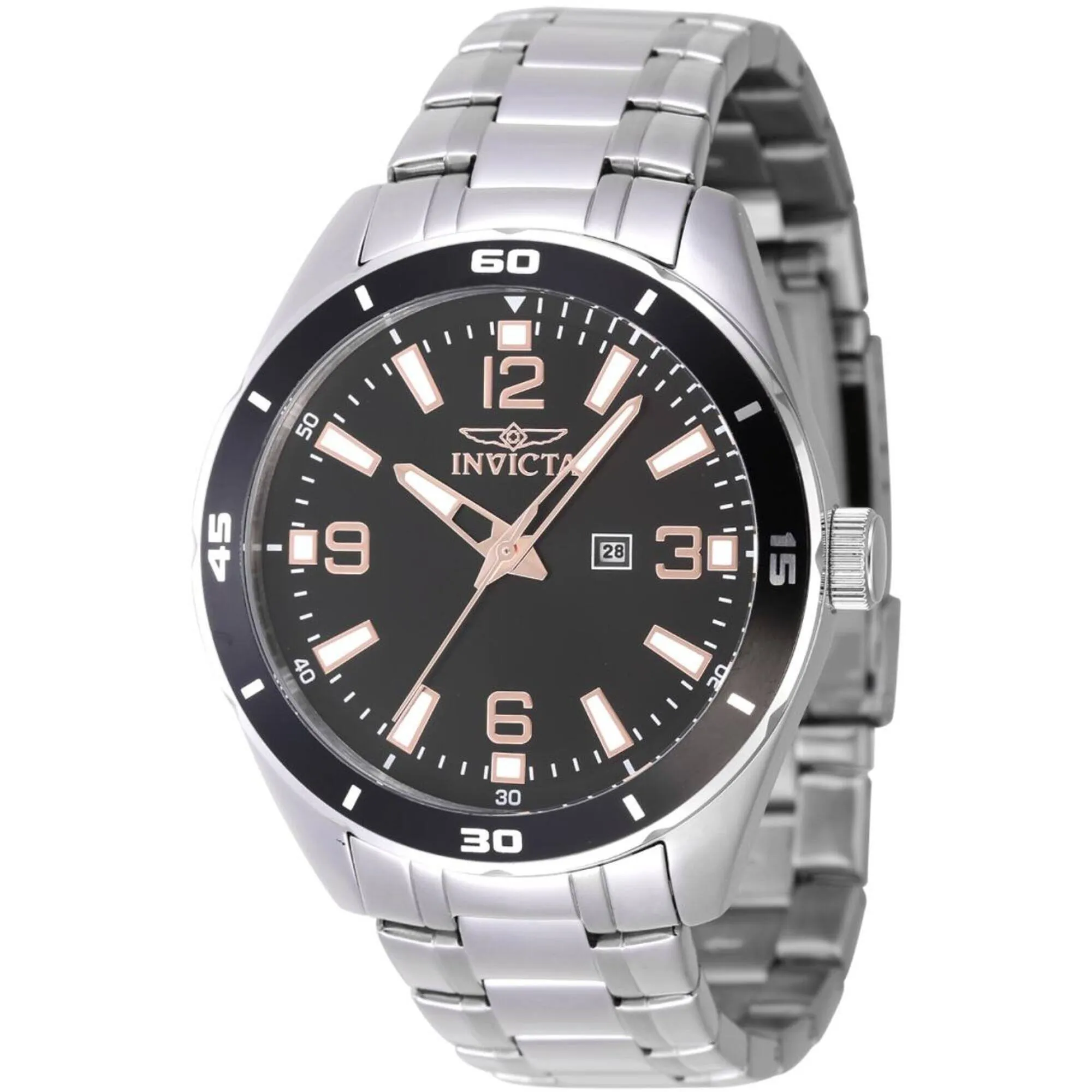 Invicta Men's Watch - Pro Diver Black Dial Silver Stainless Steel Bracelet | 46667 Invicta Men's Watches