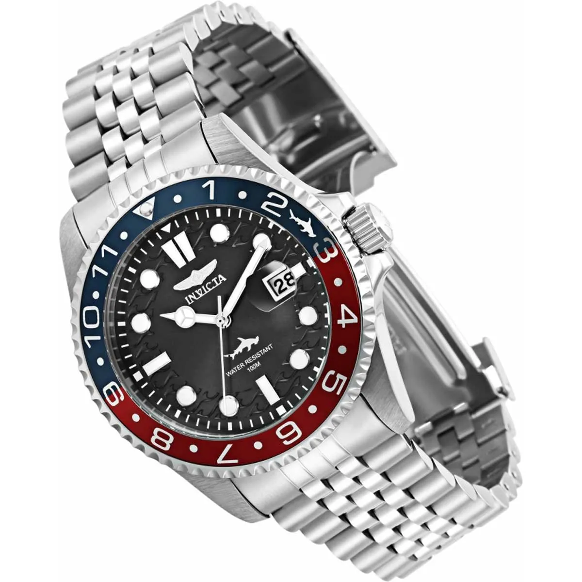 Invicta Men's Watch Pro Diver Chronograph Black Dial Steel Bracelet 30619 Invicta Men's Watches