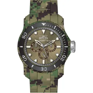 Invicta Men's Watch - Pro Diver Quartz Khaki Dial Aqua Plating Steel Bracelet | 47855 Invicta Men's Watches