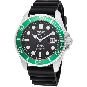Invicta Men's Watch - Pro Diver Quartz Silver Tone Case Black Silicone Strap | 47166 Invicta Men's Watches