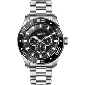 Invicta Men's Watch - Pro Diver Scuba Black Dial Stainless Steel Bracelet | 45756 Invicta Men's Watches