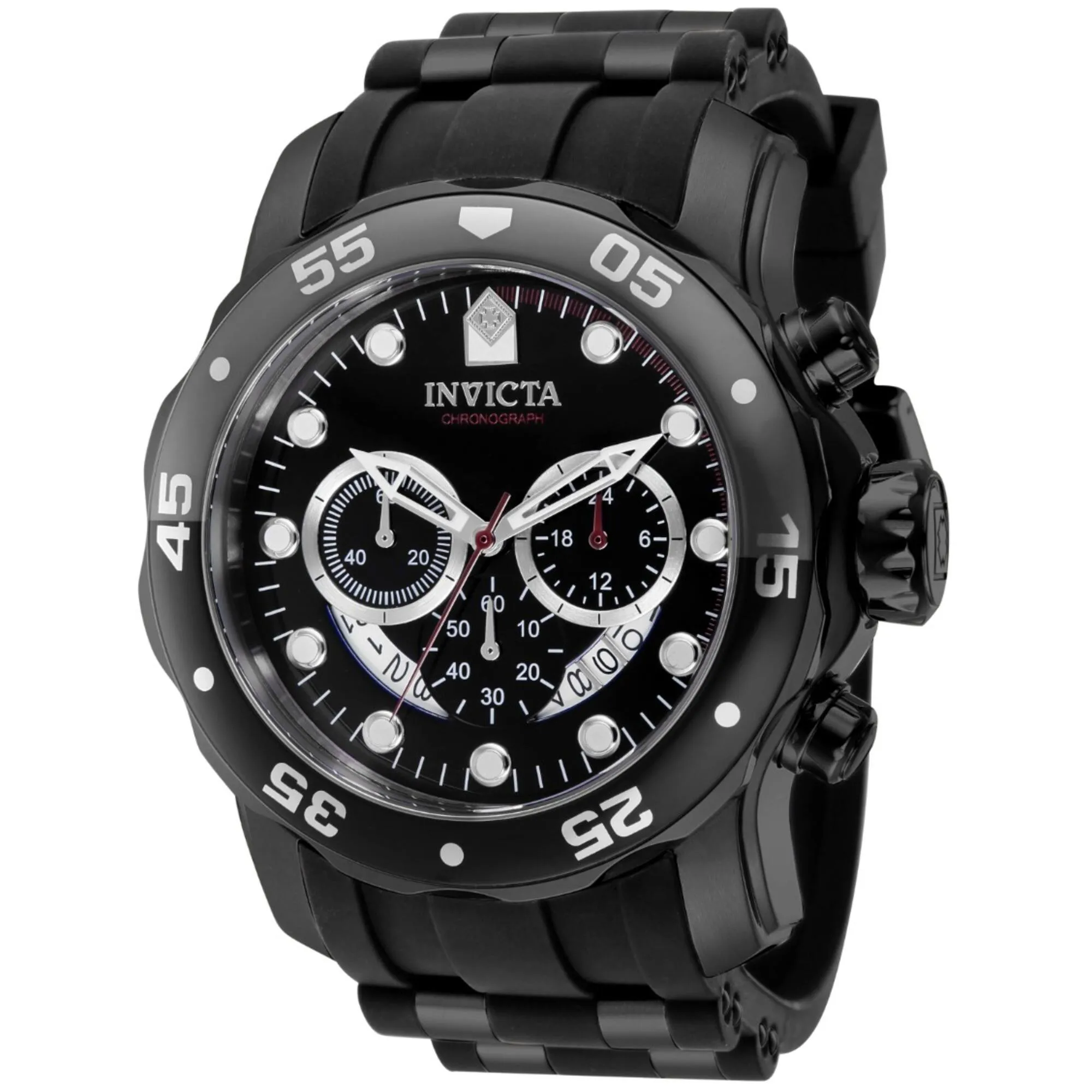 Invicta Men's Watch - Pro Diver Scuba Chrono Black Steel and Silicone Strap | 37231 Invicta Men's Watches