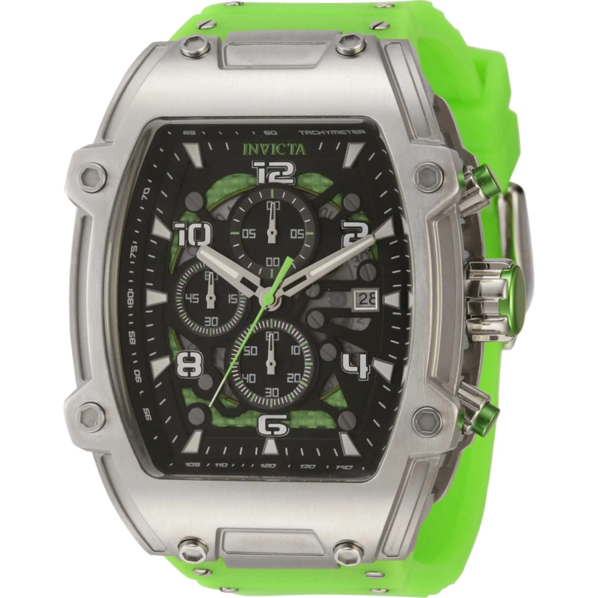 Invicta Men's Watch - S1 Rally Diablo Black and Green Dial Silicone Strap | 42346 Invicta Men's Watches