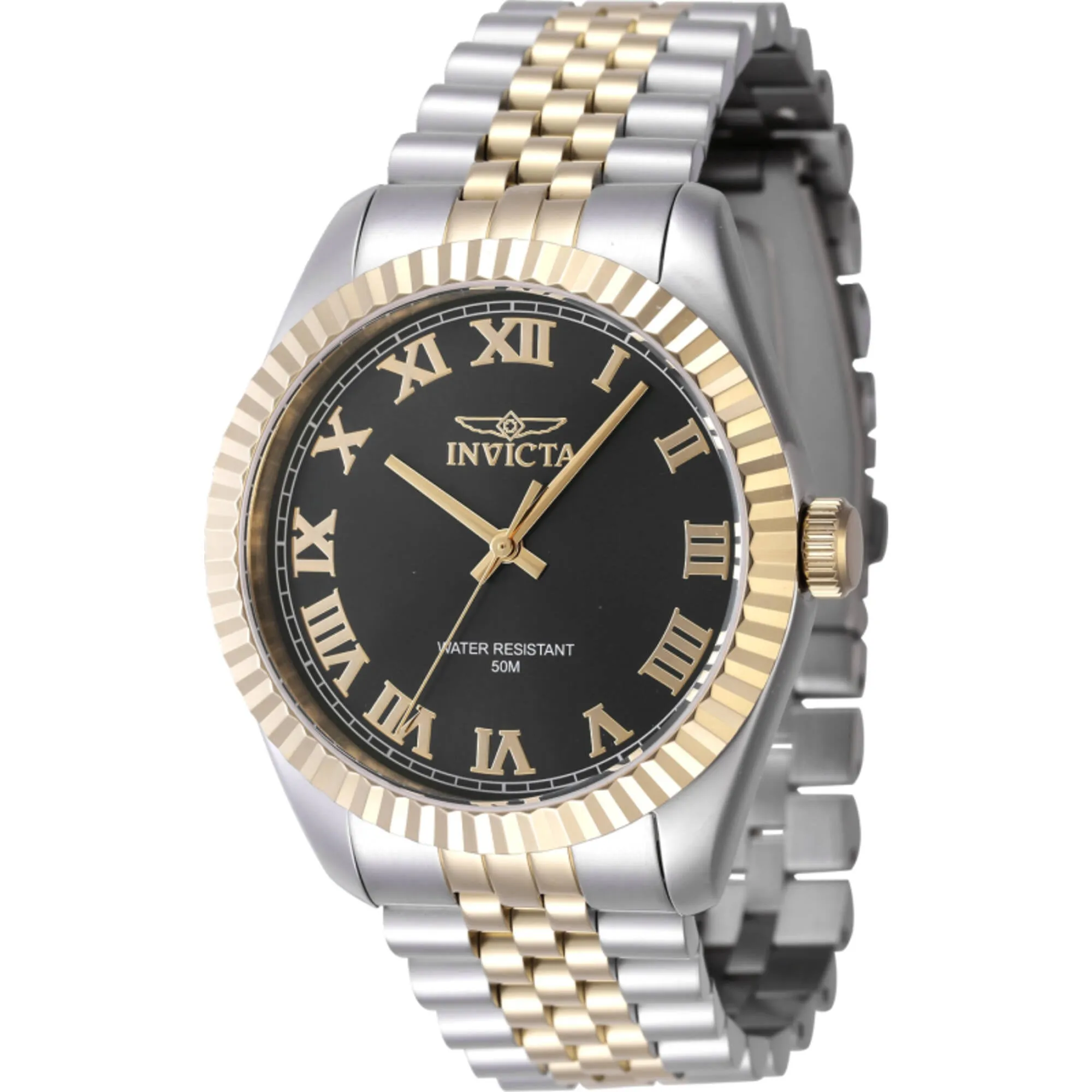 Invicta Men's Watch - Specialty Black Dial Two Tone Steel Bracelet Quartz | 47401 Invicta Men's Watches