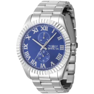 Invicta Men's Watch - Specialty Blue Brass Dial Silver Tone Steel Bracelet | 47423 Invicta Men's Watches