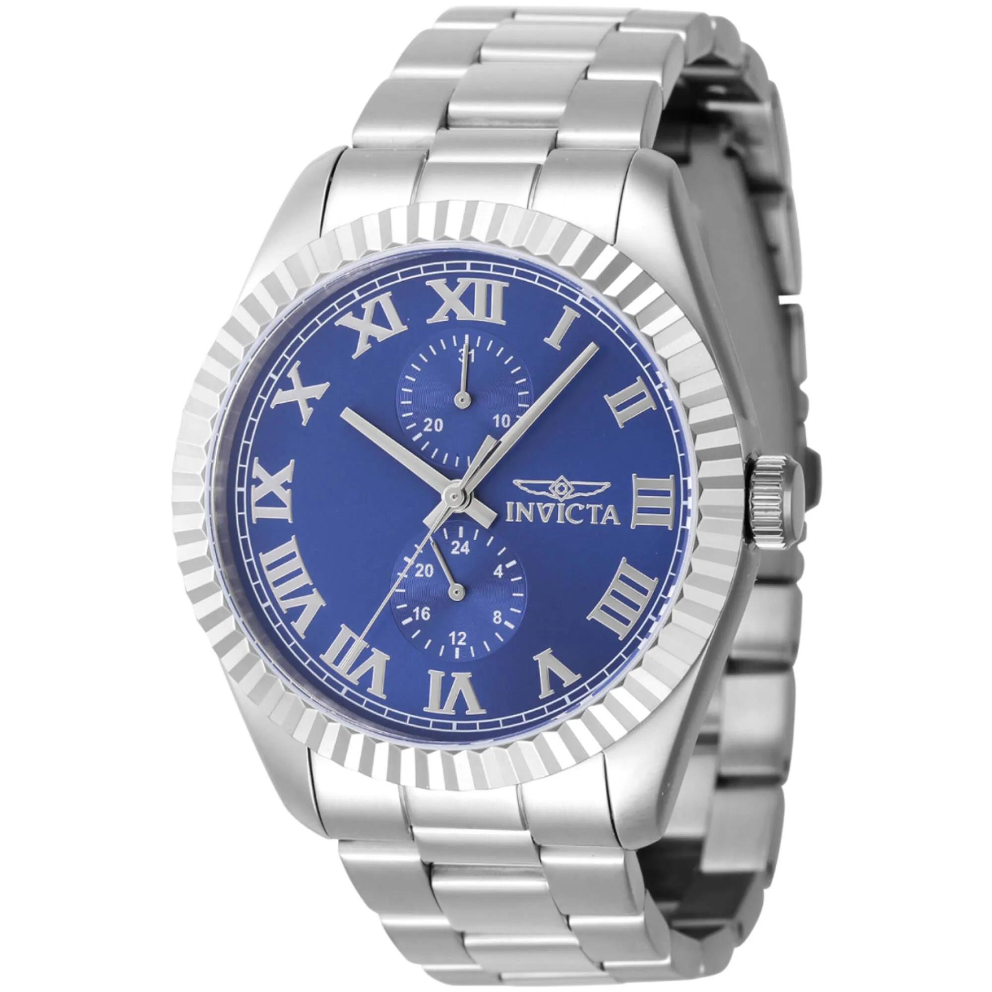Invicta Men's Watch - Specialty Blue Brass Dial Silver Tone Steel Bracelet | 47423 Invicta Men's Watches