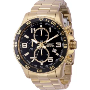 Invicta Men's Watch - Specialty Chronograph Black Dial Yellow Gold Bracelet | 44525 Invicta Men's Watches
