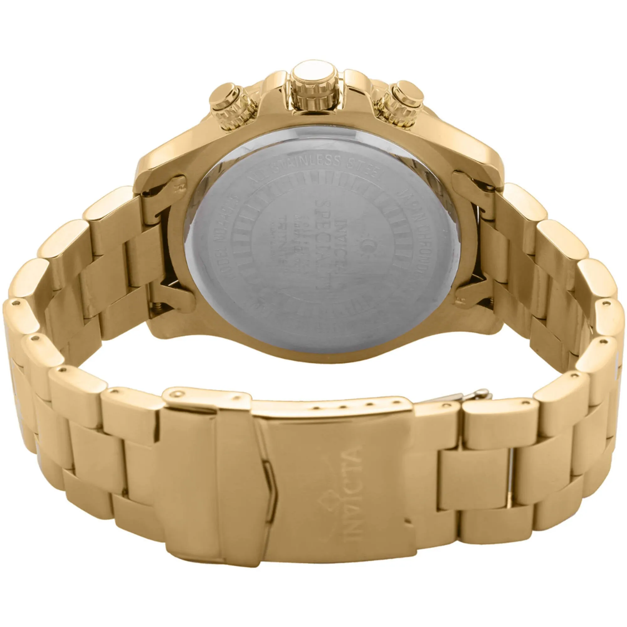 Invicta Men's Watch - Specialty Chronograph Black Dial Yellow Gold Bracelet | 44525 Invicta Men's Watches