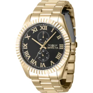 Invicta Men's Watch - Specialty Quartz Black Dial Yellow Gold Bracelet | 47429 Invicta Men's Watches
