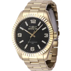 Invicta Men's Watch - Specialty Quartz Black Dial Yellow Gold Bracelet | 47458 Invicta Men's Watches