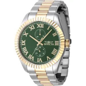 Invicta Men's Watch - Specialty Quartz Green Dial Yellow Gold Bezel Bracelet | 47427 Invicta Men's Watches