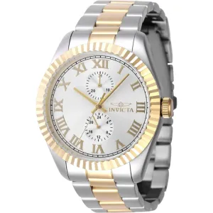 Invicta Men's Watch - Specialty Quartz Silver Tone Dial Yellow Gold Bezel | 47426 Invicta Men's Watches