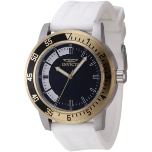 Invicta Men's Watch - Specialty Quartz Two Tone Case White Silicone Strap | 47278 Invicta Men's Watches