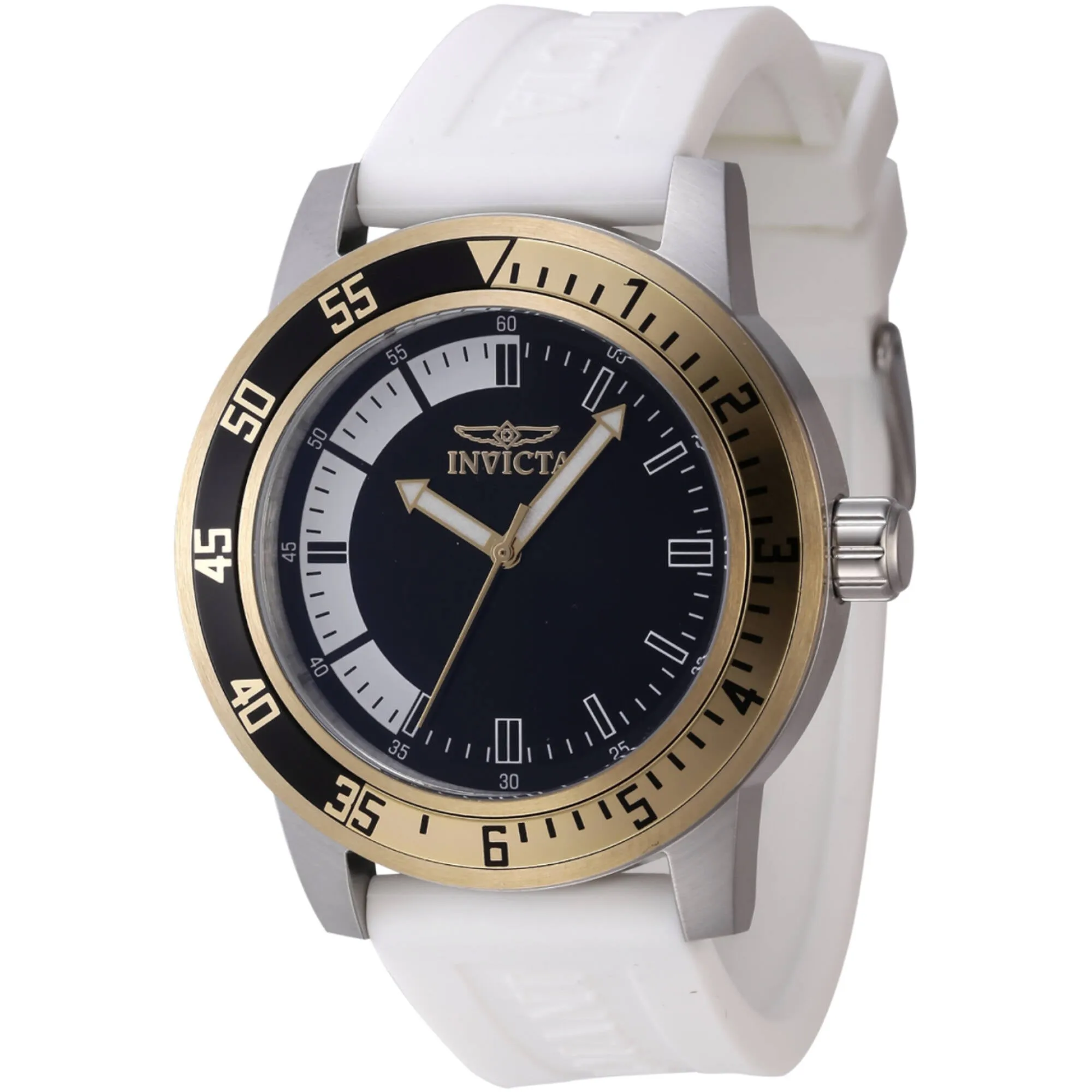 Invicta Men's Watch - Specialty Quartz Two Tone Case White Silicone Strap | 47278 Invicta Men's Watches